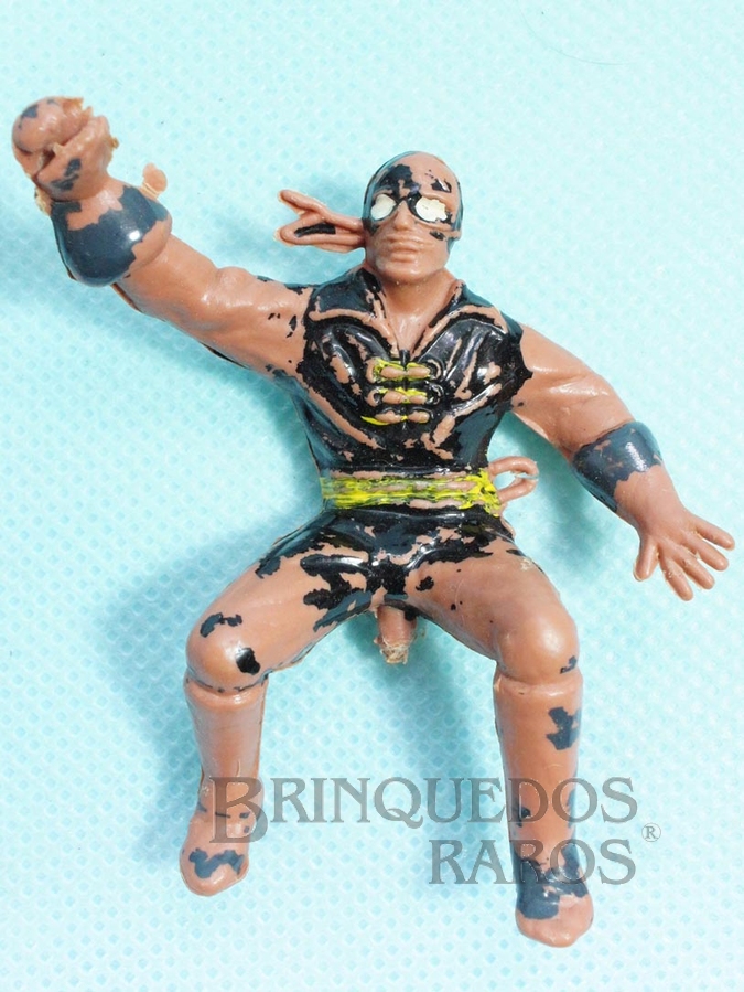 Brinquedo antigo Figura do Zorro a cavalo Série Heróis Década de 1970
