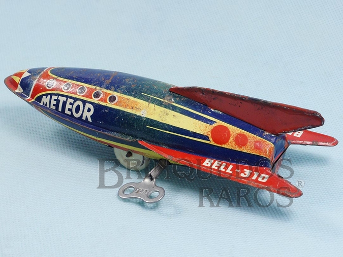 Brinquedo antigo Foguete Meteor com 19,00 cm de comprimento
