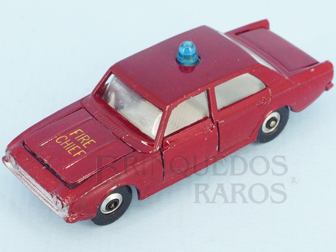 Brinquedo antigo Ford Corsair Fire Chief Série Road Master Impy Super Cars Década de 1970