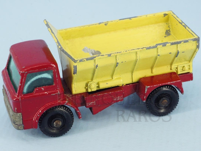 Brinquedo antigo Ford Grit Spreader Truck black plastic Regular Wheels