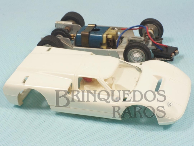 Brinquedo antigo Ford J Branco Chassi de alumínio basculante