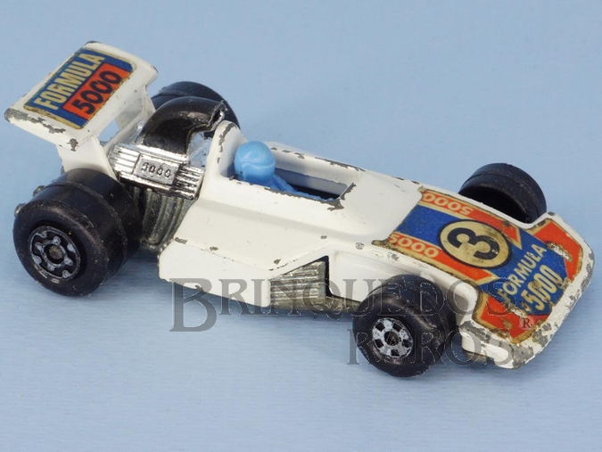 Brinquedo antigo Fórmula 5000 Superfast branca Brazilian Matchbox Inbrima 1970