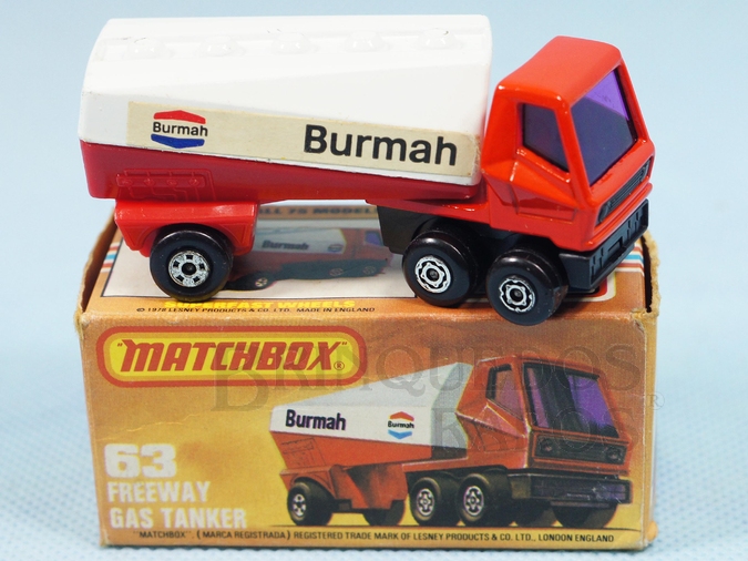 Brinquedo antigo Freeway Gas Tanker Superfast Burmah