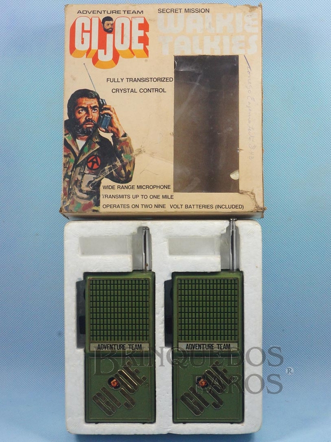 Brinquedo antigo G.I.Joe Walkie Talkies Série Adventure Team Década de 1970 Brinquedo antigo G.I.Joe Walkie Talkies Série Adventure Team Década de 1970