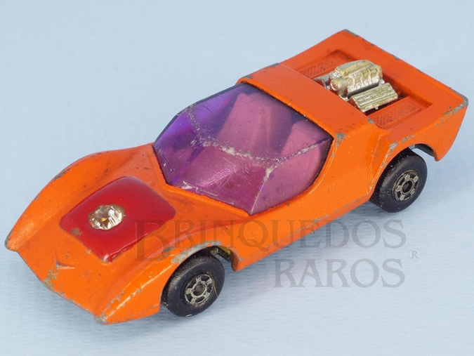 Brinquedo antigo Gruesome Twosome Superfast laranja Brazilian Matchbox Inbrima 1970