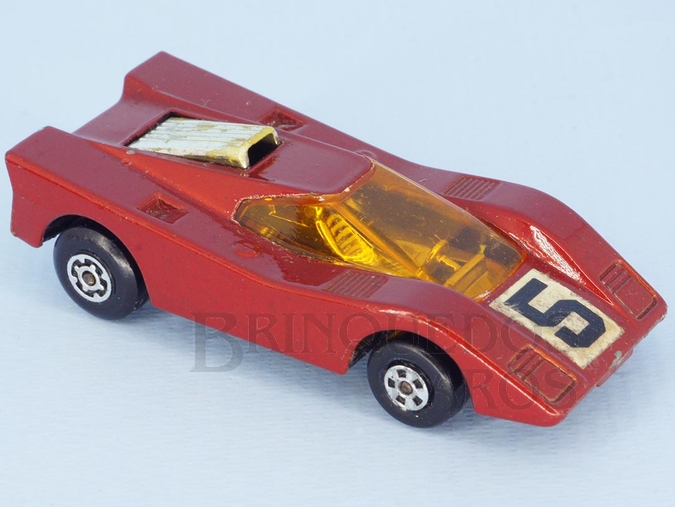 Brinquedo antigo Hairy Hustler Superfast vermelho escuro Brazilian Matchbox Inbrima 1970 