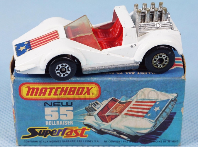 Brinquedo antigo Hellraiser Superfast branco