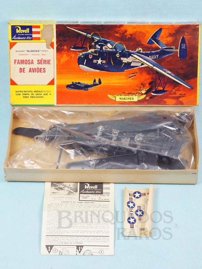Brinquedo antigo Hidroavião Martin Mariner PBM-5 Caixa Dura Fabricação pré 1964