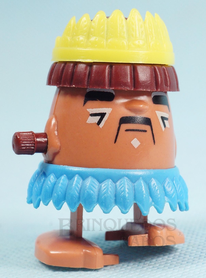 Brinquedo antigo Indiozinho Mexe-Mexe Trol Cacique com 5,50 cm de altura Década de 1980