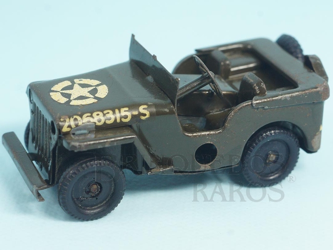 Brinquedo antigo Jipe American Jeep com 8,00 cm de comprimento Minic Ano 1946