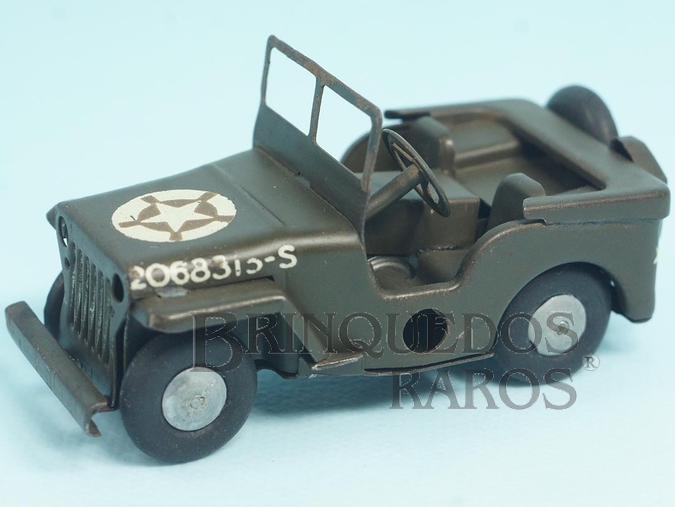 Brinquedo antigo Jipe American Jeep com 8,00 cm de comprimento Minic Ano 1947
