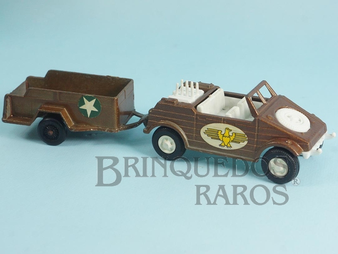 Brinquedo antigo Jipe Kubelwagen With Trailer Década de 1970