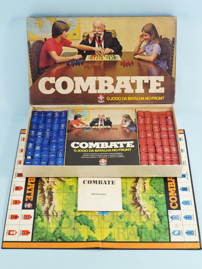 Brinquedo antigo Jogo Combate completo com manual de Instruções Década de 1970