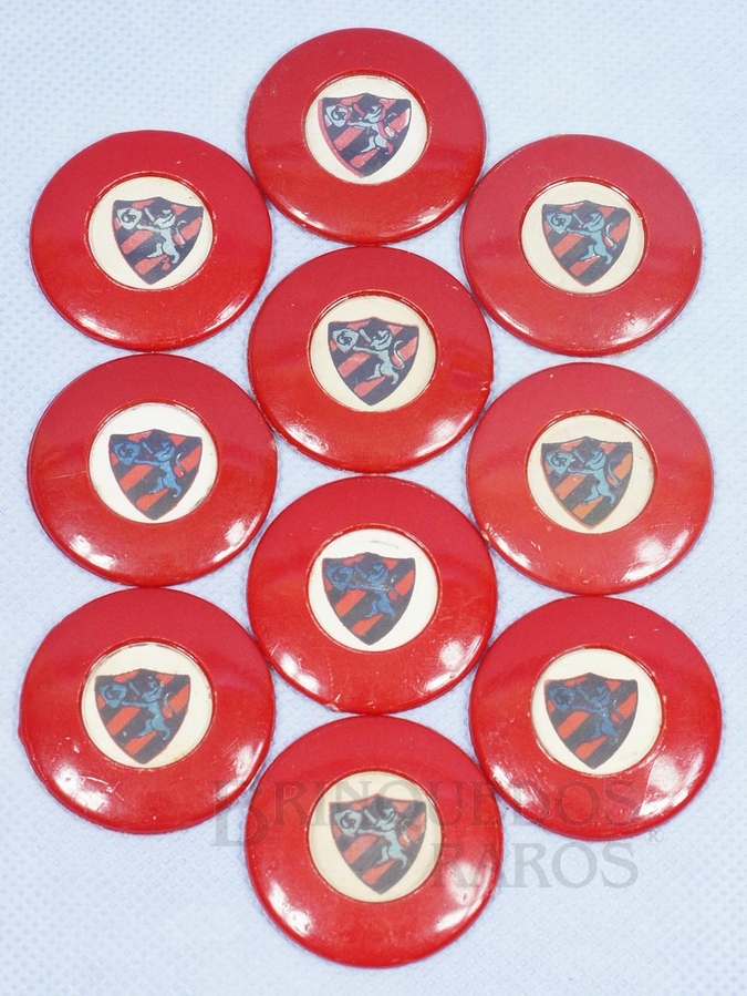 Brinquedo antigo Jogo de Futebol de Botão Futebol Miniatura com o time do Sport Club do Recife original Completo faltam a Trave e Goleiro Década de 1960