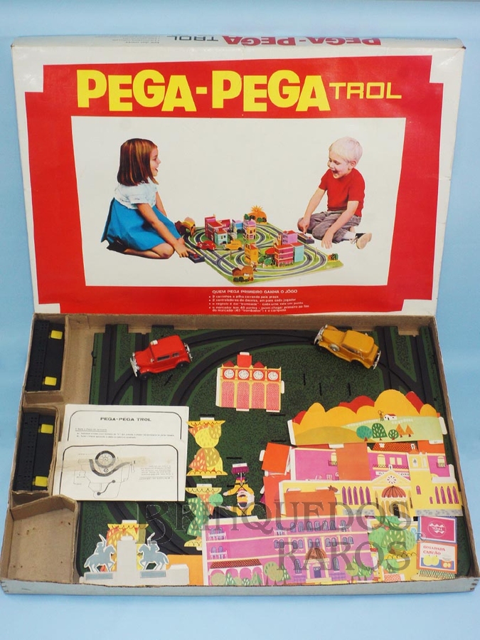 Brinquedo antigo Jogo Pega Pega Trol Primeira Série perfeito estado 100% original Completo com Cenário ainda por montar Década de 1970