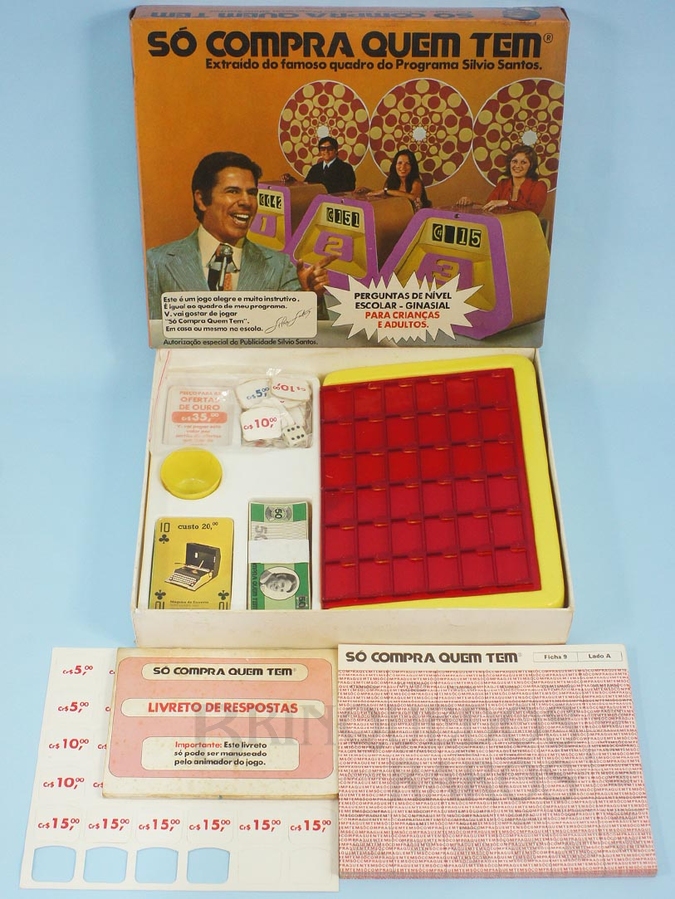 Brinquedo antigo Jogo Só Compra Quem Tem Silvio Santos Década de 1970