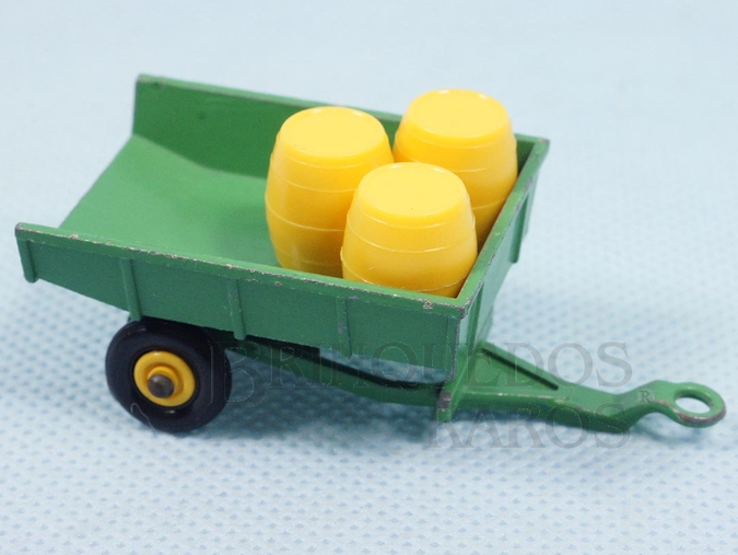 Brinquedo antigo John Deere Trailer Black Plastic Regular Wheels