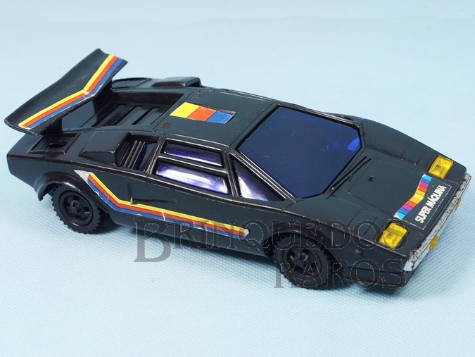 Brinquedo antigo Lamborghini Countach Spectro Série Super Máquina com 20,00 cm de comprimento Década de 1980