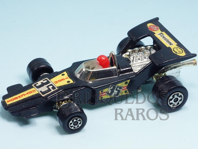 Brinquedo antigo Lightning Fórmula 1 Speed Kings preto Brazilian Matchbox Inbrima Década de 1970