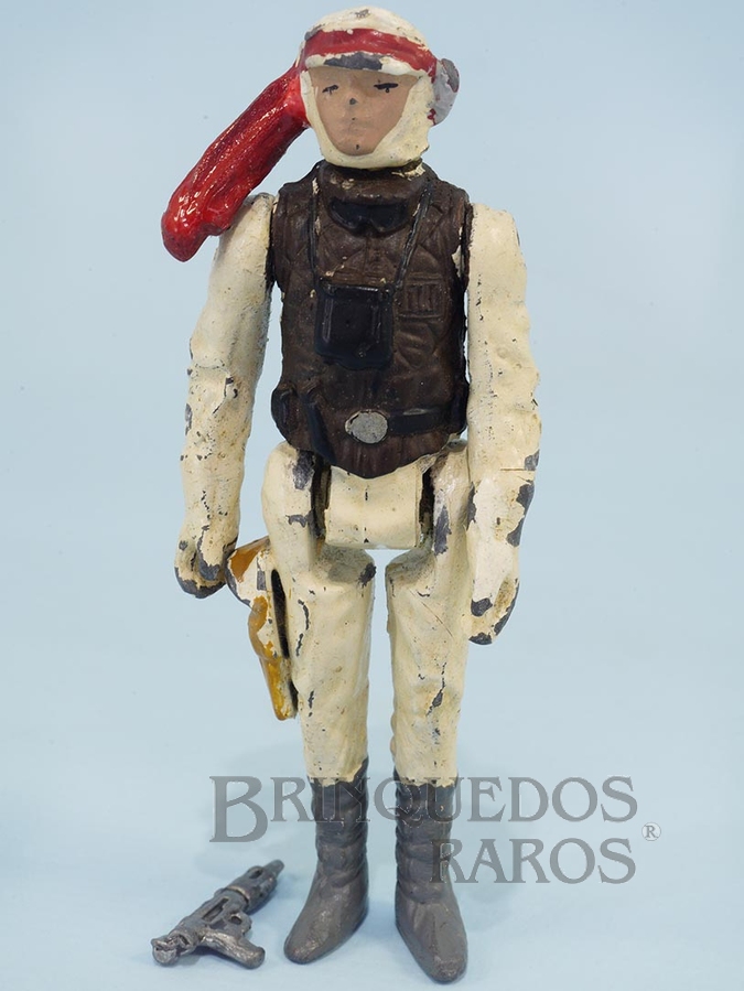 Brinquedo antigo Luke Skywalker em traje Hoth completo com Arma com 10,00 cm de altura Série Aventura na Galáxia Guerra nas Estrelas Star Wars Ano 1983
