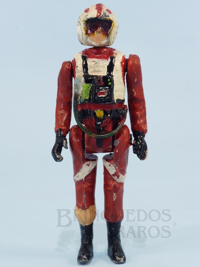 Brinquedo antigo Luke Skywalker em traje X Wing Pilot com 10,00 cm de altura Série Aventura na Galáxia Guerra nas Estrelas Star Wars Ano 1983
