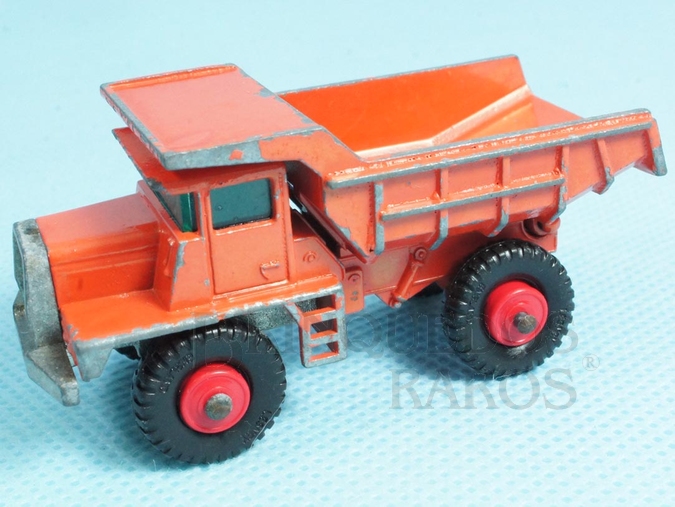Brinquedo antigo Mack Dump Truck black plastic Regular Wheels