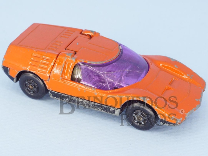 Brinquedo antigo Mazda RX500 Superfast laranja escuro Brazilian Matchbox Inbrima 1970