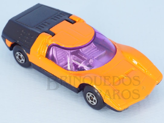 Brinquedo antigo Mazda RX500 Superfast laranja e preto Brazilian Matchbox Inbrima 1970