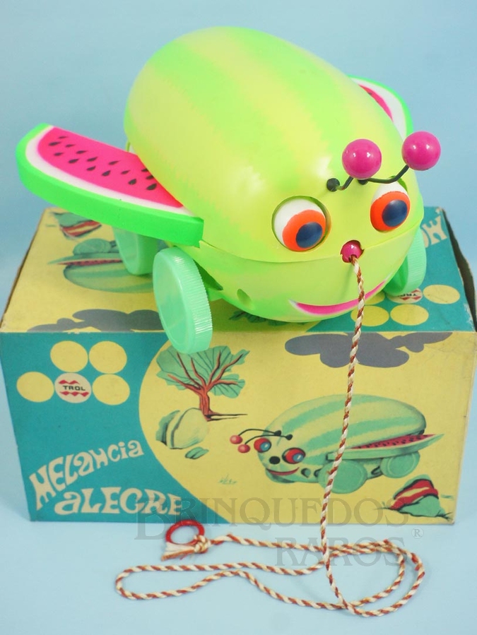 Brinquedo antigo Melancia Joaninha Melancia Alegre Década de 1970