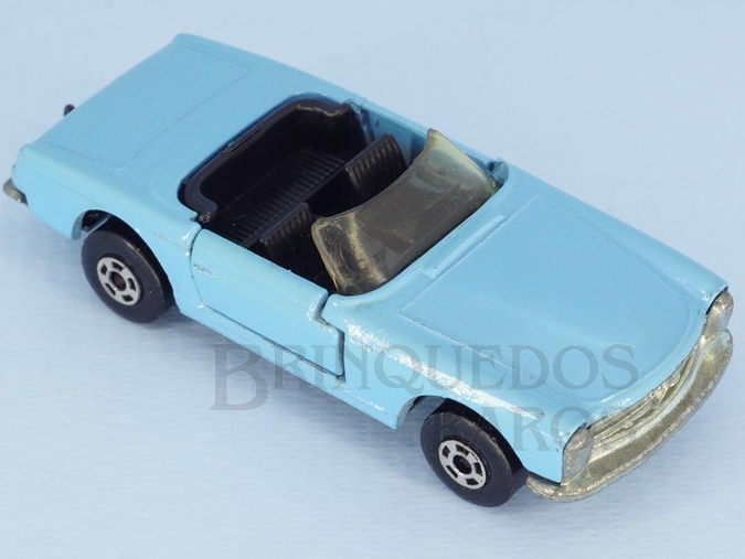 Brinquedo antigo Mercedes Benz 230 SL Superfast azul Brazilian Matchbox Inbrima 1970