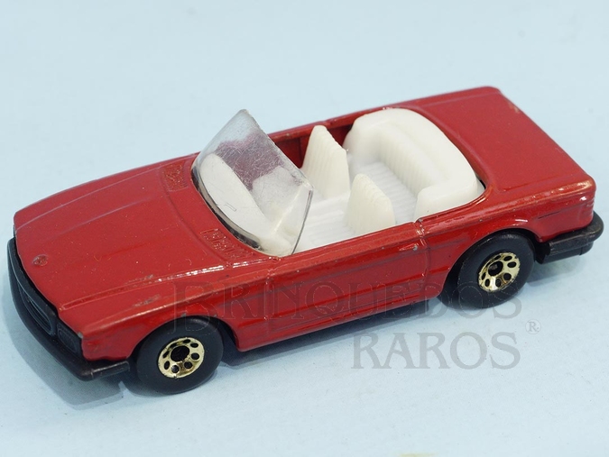 Brinquedo antigo Mercedes Benz 350 SL Tourer conversível Superfast vermelho Brazilian Matchbox Inbrima 1980