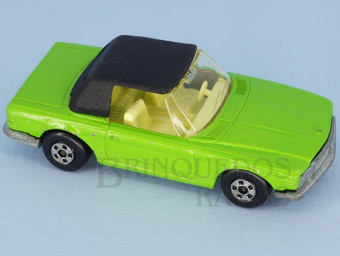 Brinquedo antigo Mercedes Benz 350 SL Tourer Superfast verde com capota Brazilian Matchbox Roly Toys 1970