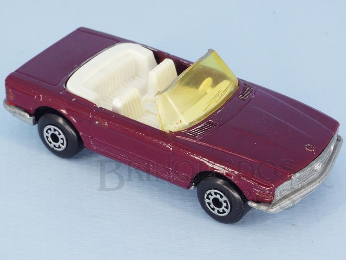 Brinquedo antigo Mercedes Benz 350 SL Tourer Superfast vermelho escuro Brazilian Matchbox Inbrima 1980