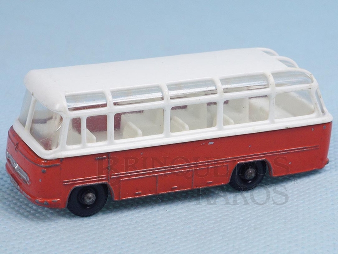 Brinquedo antigo Mercedes Coach black plastic Regular Wheels