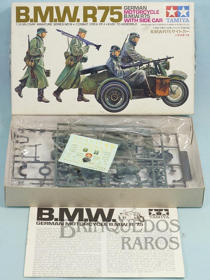 Brinquedo antigo Motocicleta BMW R75 com Side car Década de 1990