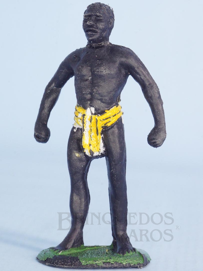 Brinquedo antigo Nativo Carregador Série Safari na África Década de 1970