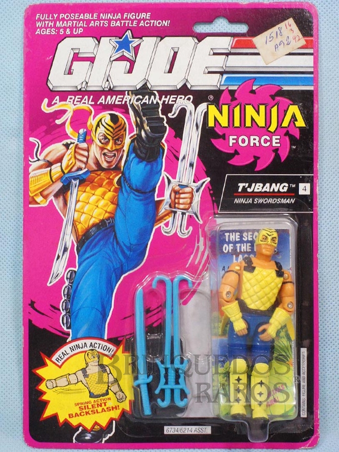 Brinquedo antigo Ninja Force T Jbang completo Blister lacrado Ano 1991