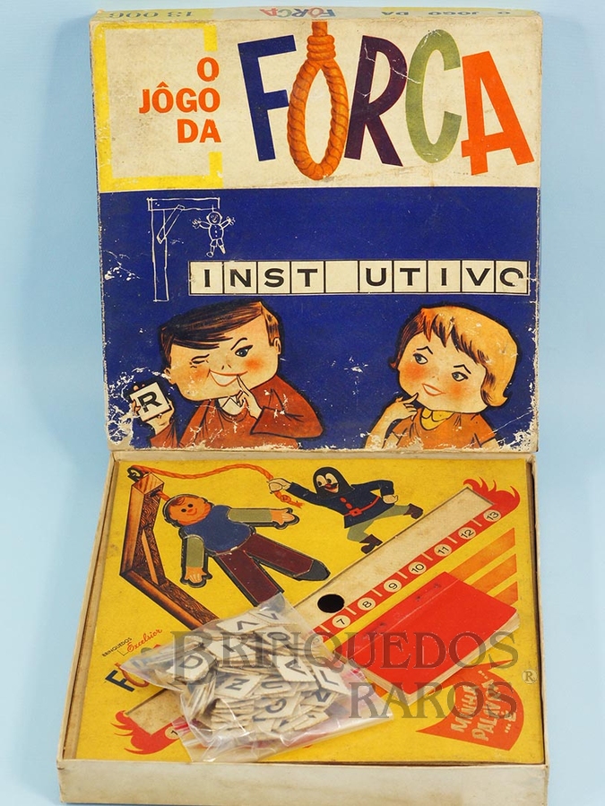Brinquedo antigo O Jogo da Forca completo Década de 1960