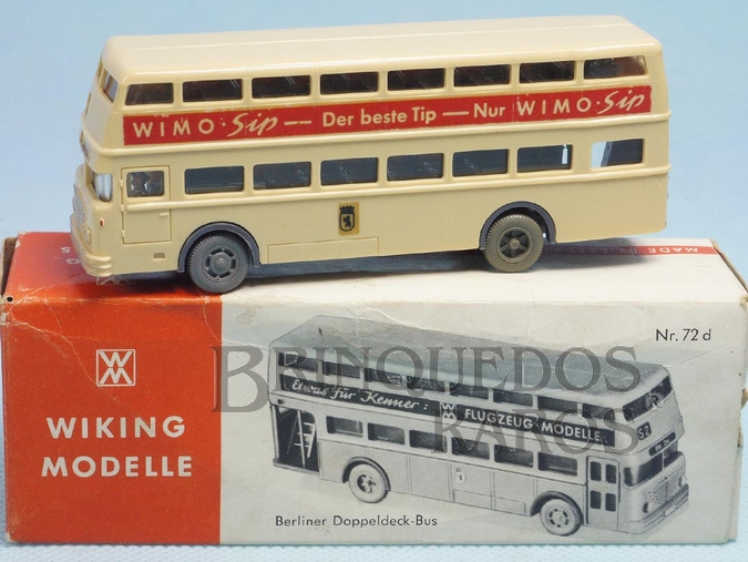 Brinquedo antigo Onibus Berliner Doppeldeck Bus Ano 1963