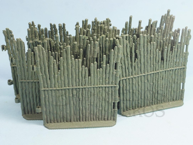 Brinquedo antigo Paliçada verde escuro Série África Misteriosa década de 1970