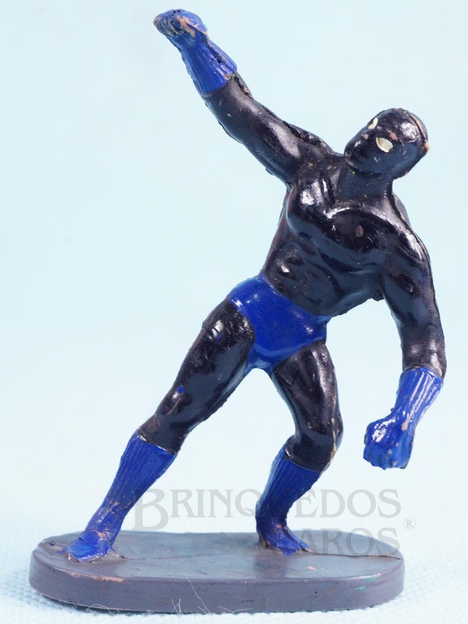 Brinquedo antigo Pantera Negra de plástico pintado Década de 1970