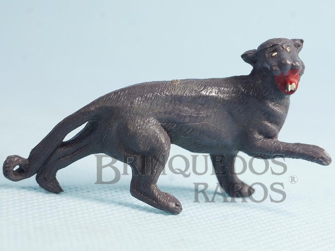 Brinquedo antigo Pantera Negra Séries Zoológico e Safari na África Década de 1960