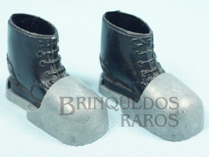 Brinquedo antigo Par de Botas de chumbo para a Aventura Busca do Tesouro Submarino Série 1977