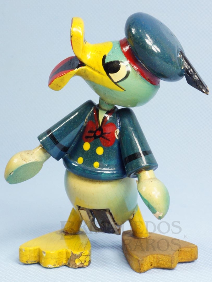 Brinquedo antigo Pato Donald com 10,00 cm de altura Apontador de lápis Walt Disney Década de 1960
