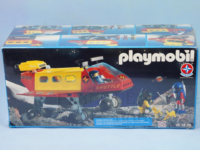 Brinquedo antigo Playmobil Veículo Shuttle Série Espacial Caixa Lacrada  Década de 1990