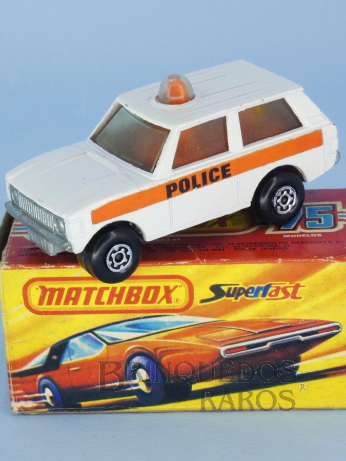 Brinquedo antigo Police Patrol Rola-Matics Brazilian Matchbox Inbrima 1970