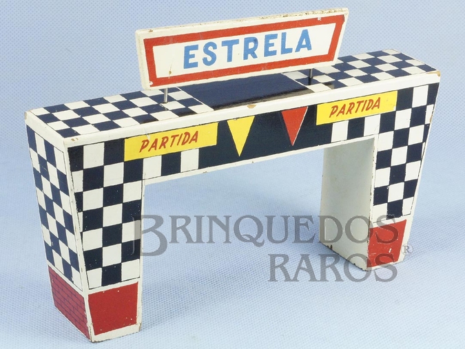Brinquedo antigo Portal de Partida Ornamento para pistas de Autorama Ano 1963