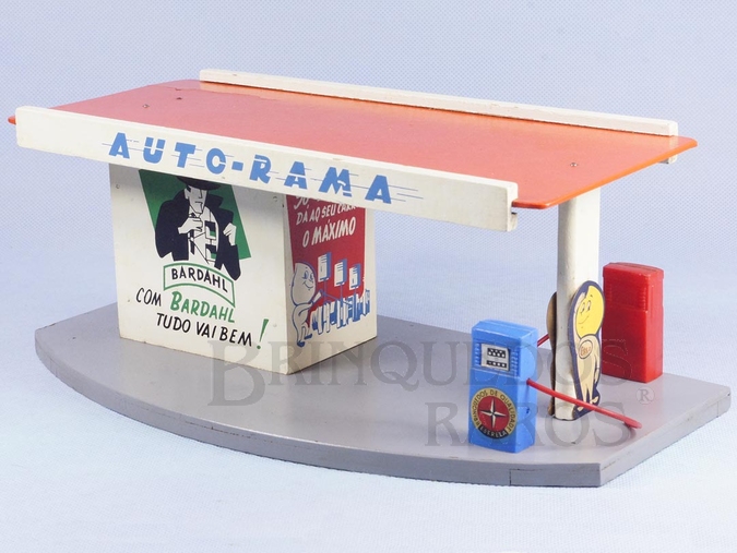 Brinquedo antigo Posto de Gasolina Ornamento para pistas de Autorama Ano 1963