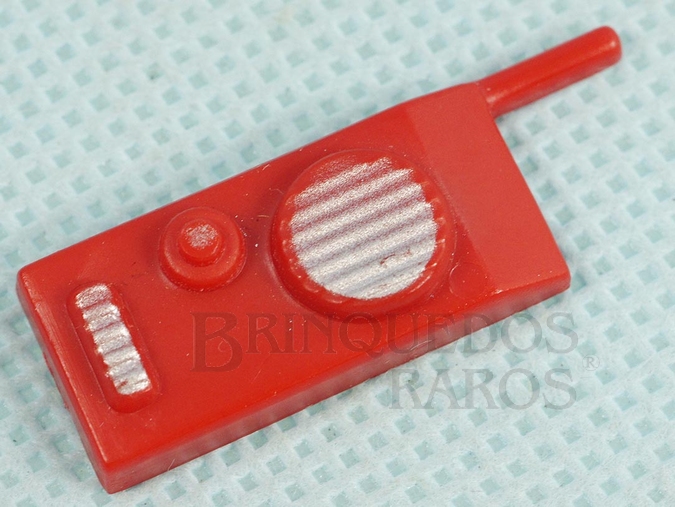 Brinquedo antigo Rádio vermelho Aventura Aventura Busca Perigosa Ano 1980