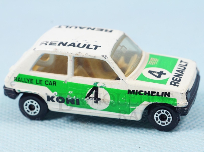 Brinquedo antigo Renault 5 TL Superfast branco rally
